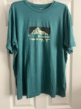 Columbia Omni-Wick Men's Teal Short Sleeve Performance Tee